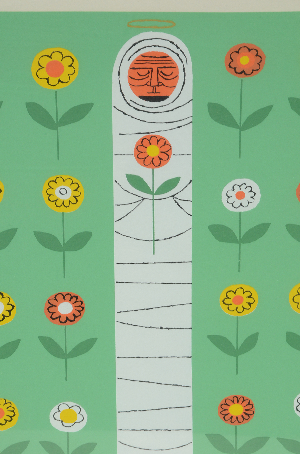 Edie Harper Signed 1975 Limited Edition Serigraph "In the Garden"