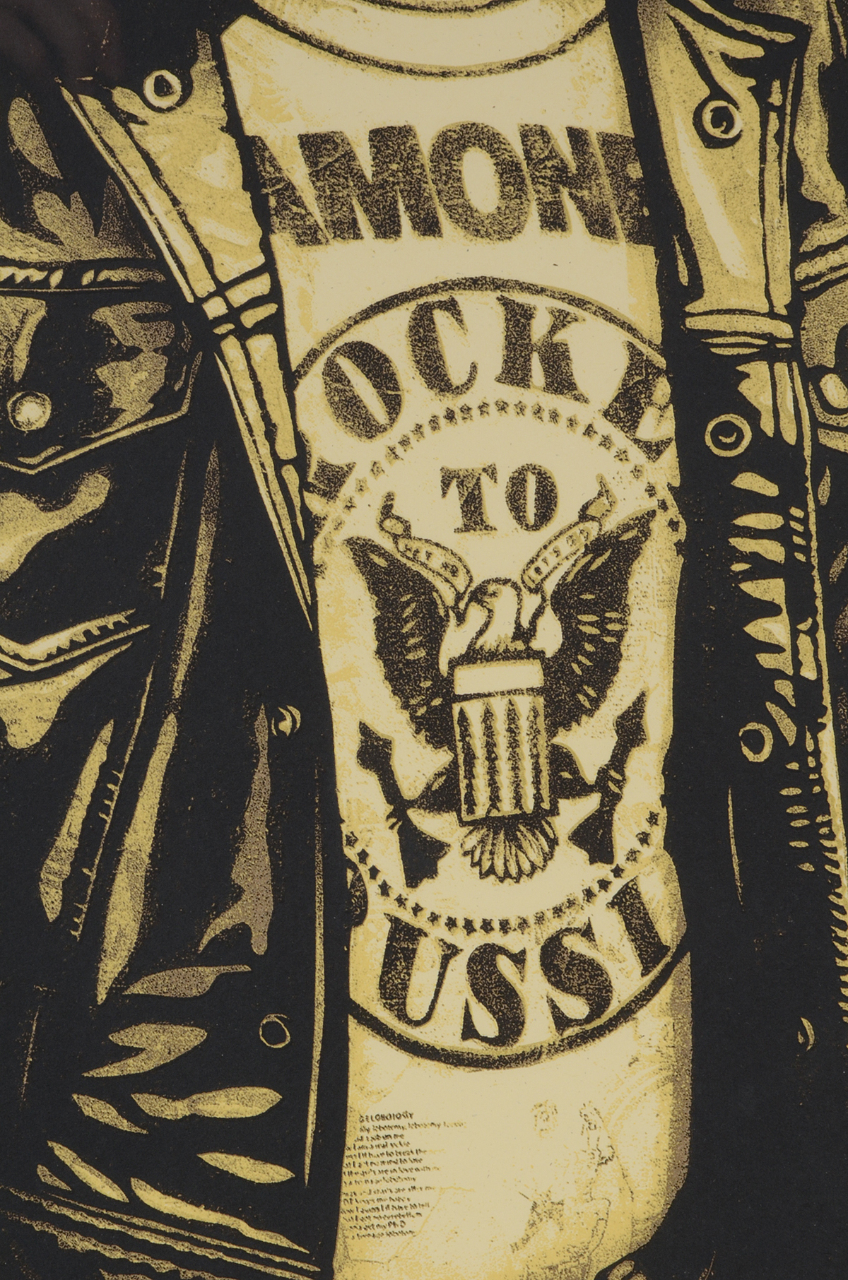 Shepard Fairey Signed Limited Edition Serigraph "Tommy Ramone Collage (Gold)"