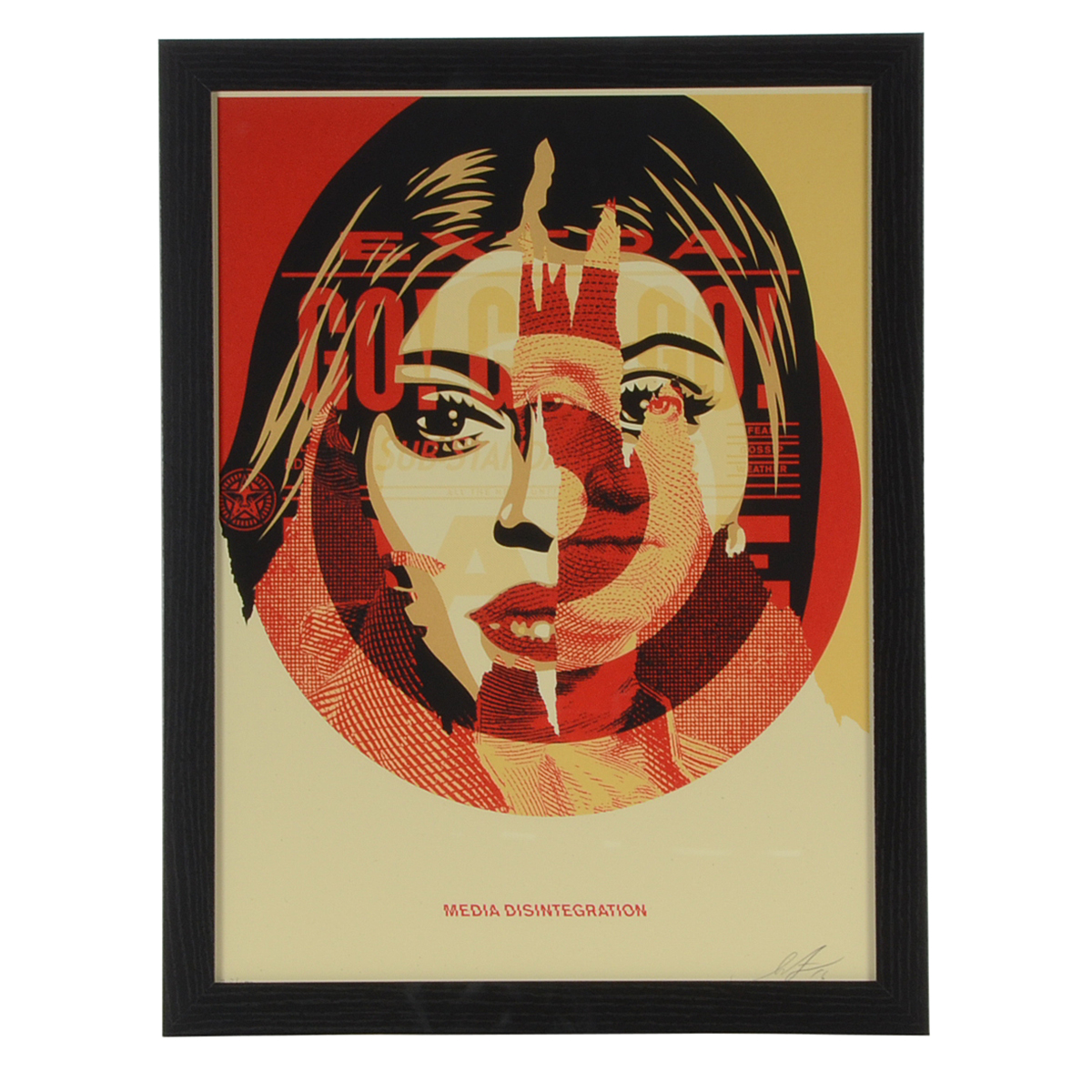 Shepard Fairey Signed Limited Edition Serigraph "Media Disintegration"
