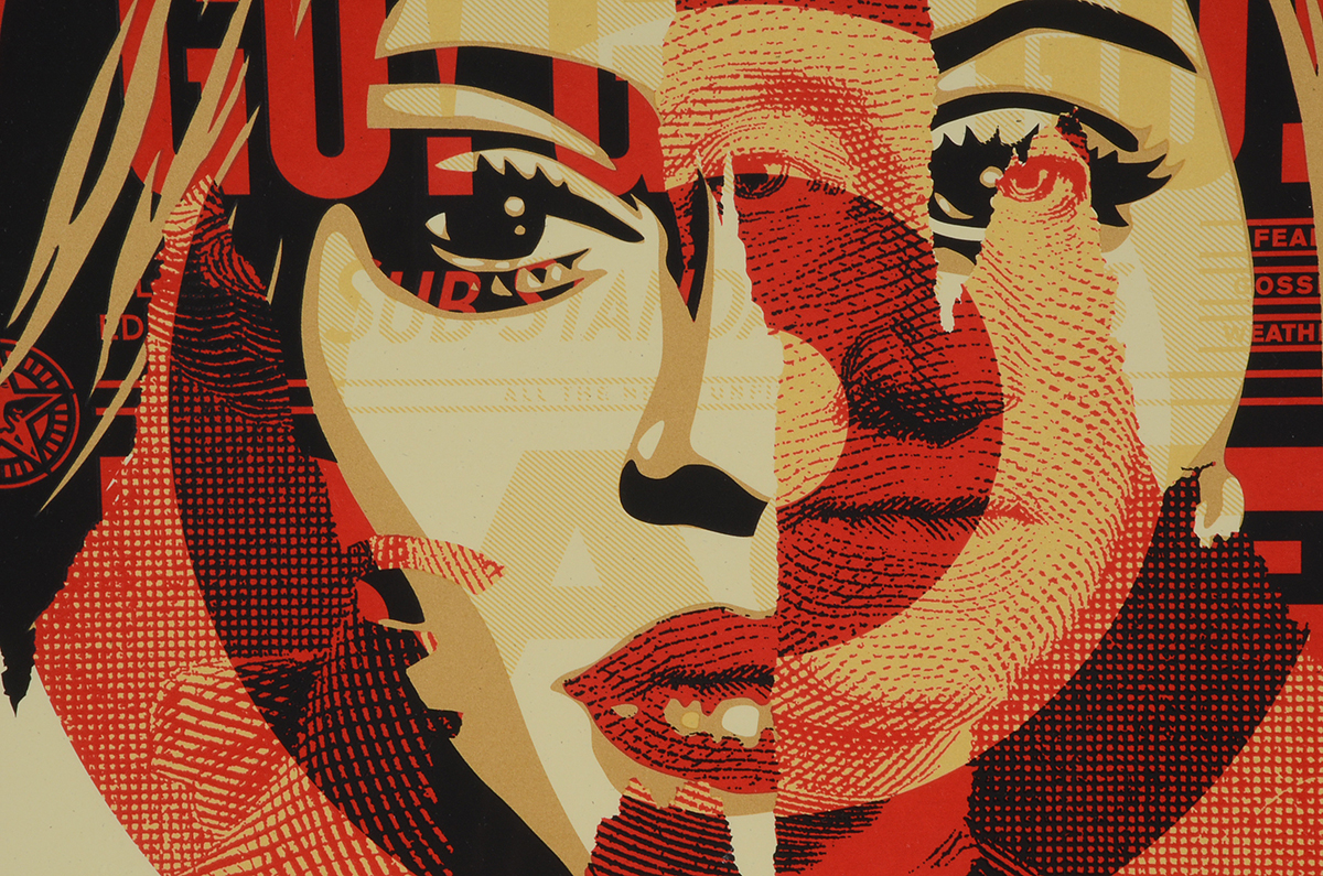 Shepard Fairey Signed Limited Edition Serigraph "Media Disintegration"