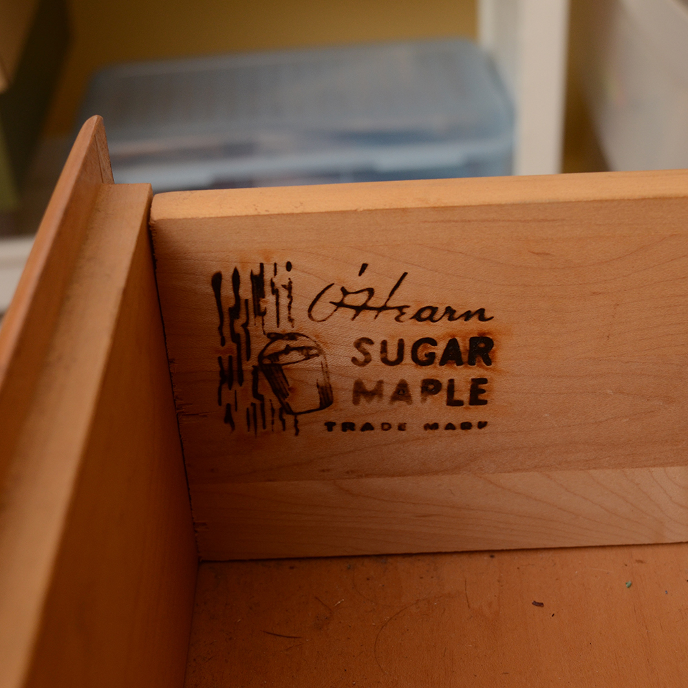 Sugar Maple Display Hutch Over Server Cabinet by O'Hearn