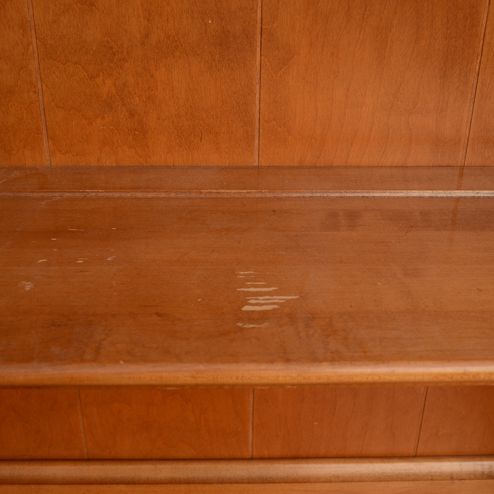 Sugar Maple Display Hutch Over Server Cabinet by O'Hearn