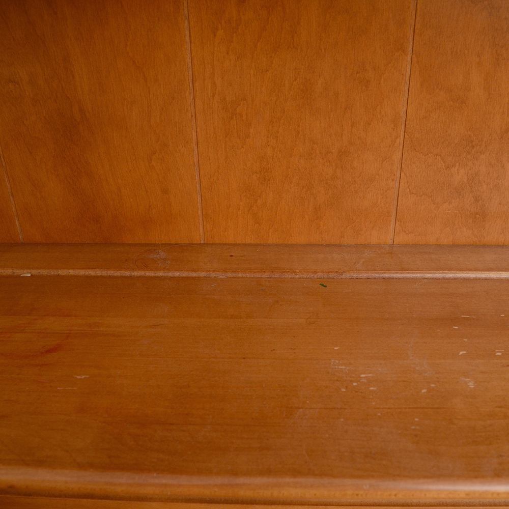 Sugar Maple Display Hutch Over Server Cabinet by O'Hearn