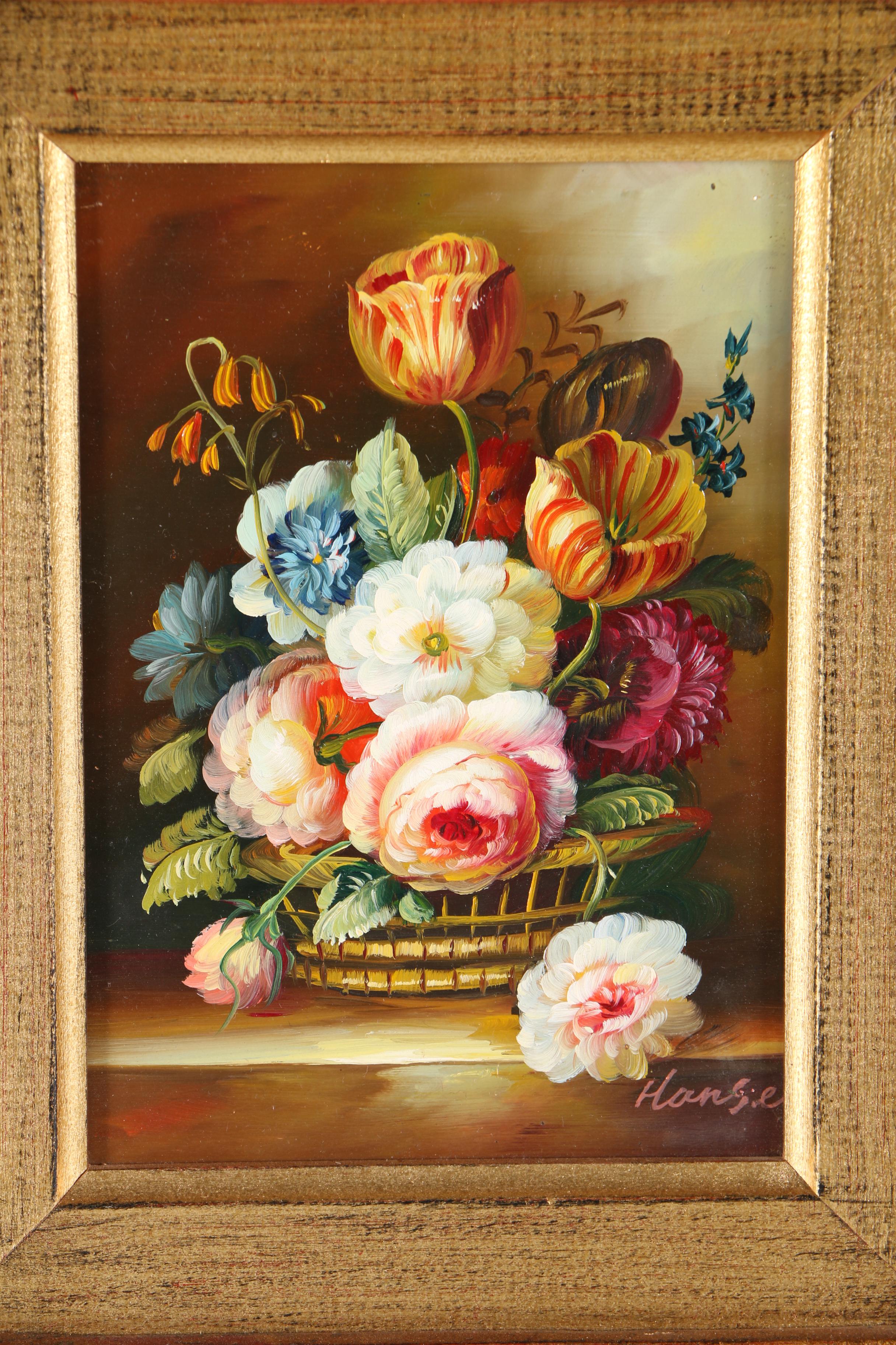 Hanse Oil on Panel Floral Still Life