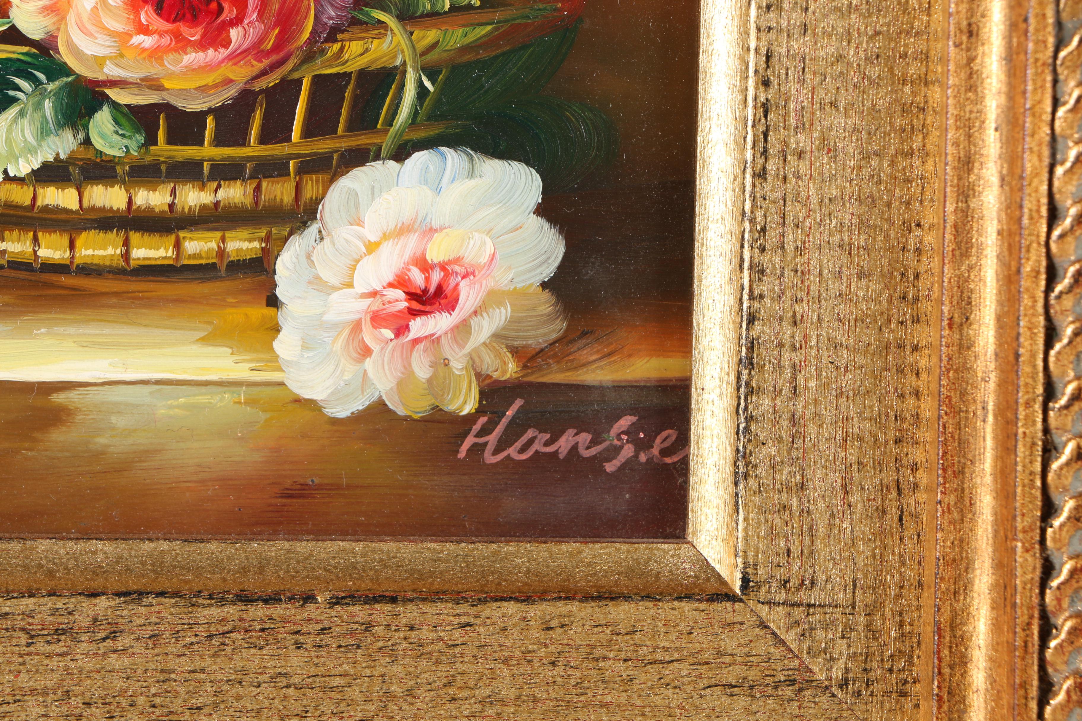 Hanse Oil on Panel Floral Still Life