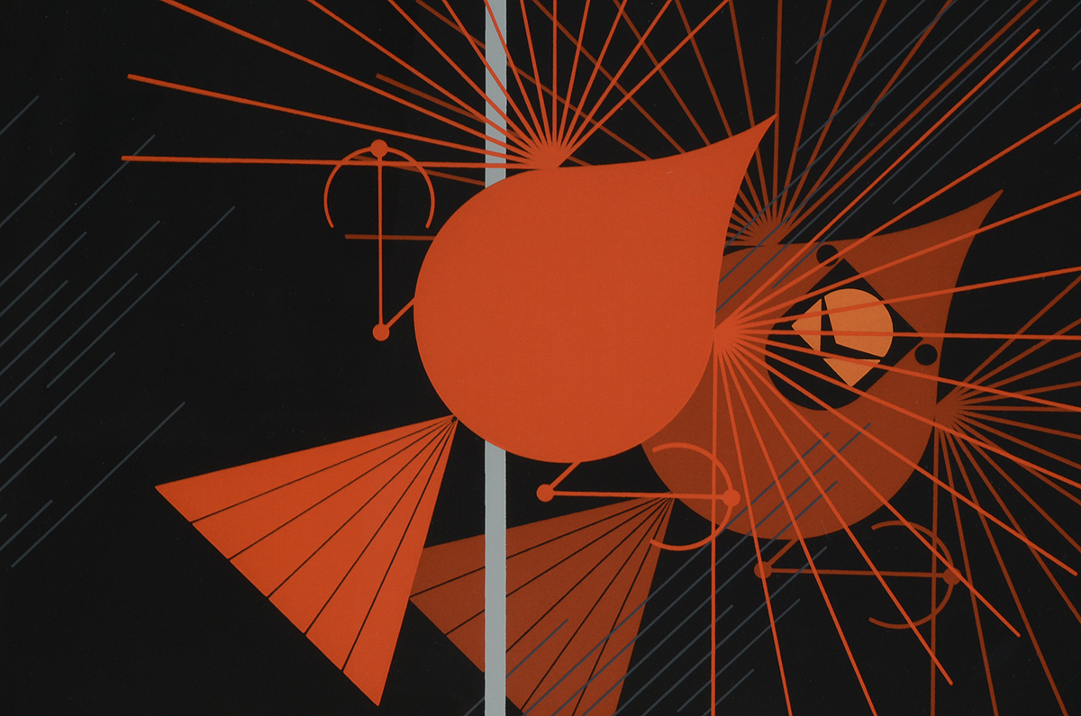 Charley Harper Signed Limited Edition Serigraph "Seeing Red"