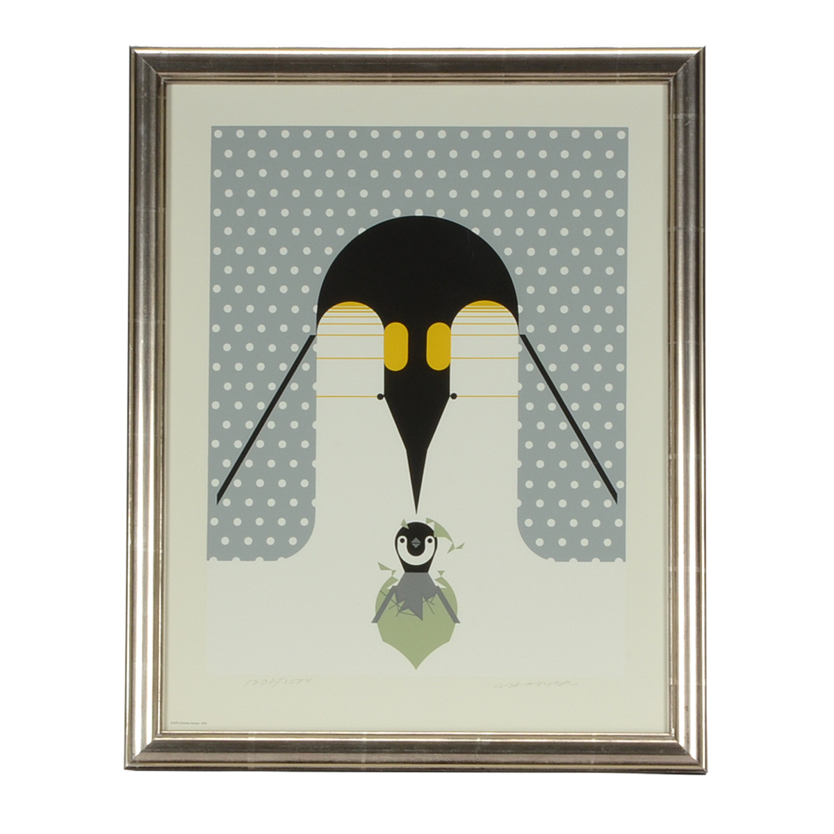 Charley Harper Signed Limited Edition Serigraph "Br-r-r-r-r-rthday"