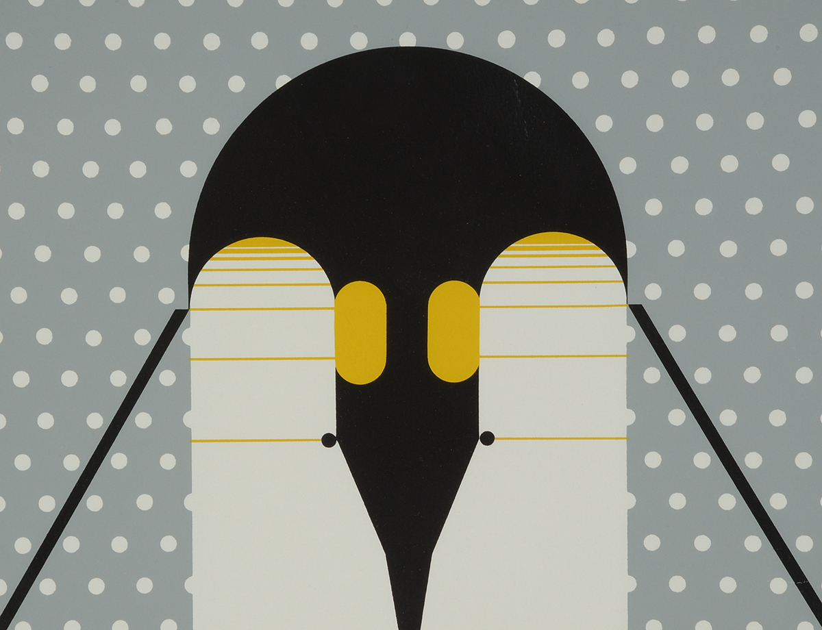Charley Harper Signed Limited Edition Serigraph "Br-r-r-r-r-rthday"