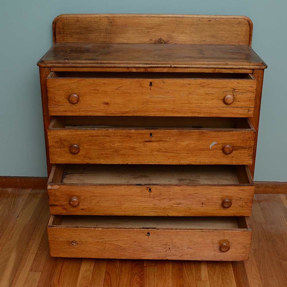 Antique American Butternut Chest of Drawers, c. 1860