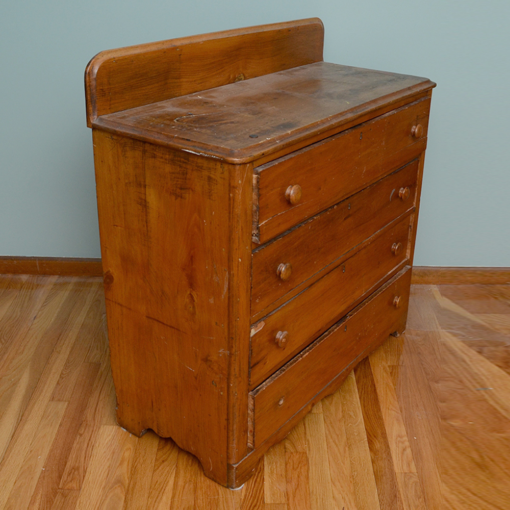 Antique American Butternut Chest of Drawers, c. 1860