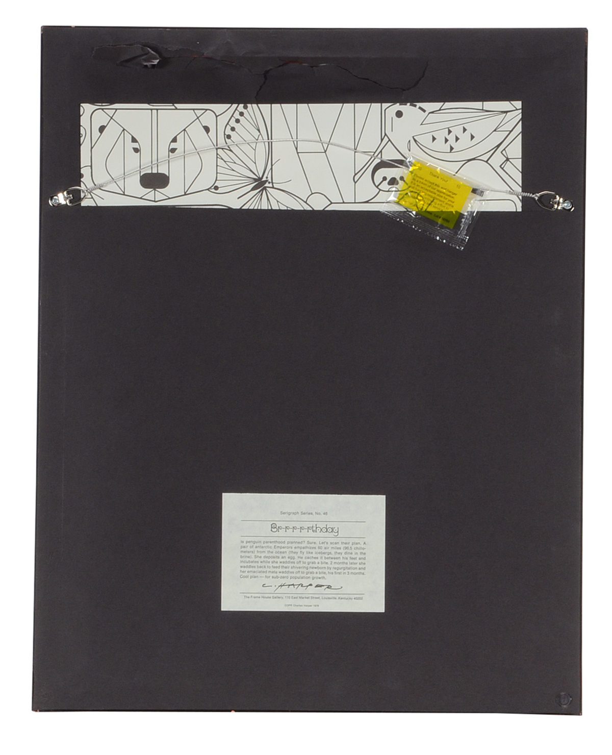 Charley Harper Signed Limited Edition Serigraph "Br-r-r-r-r-rthday"