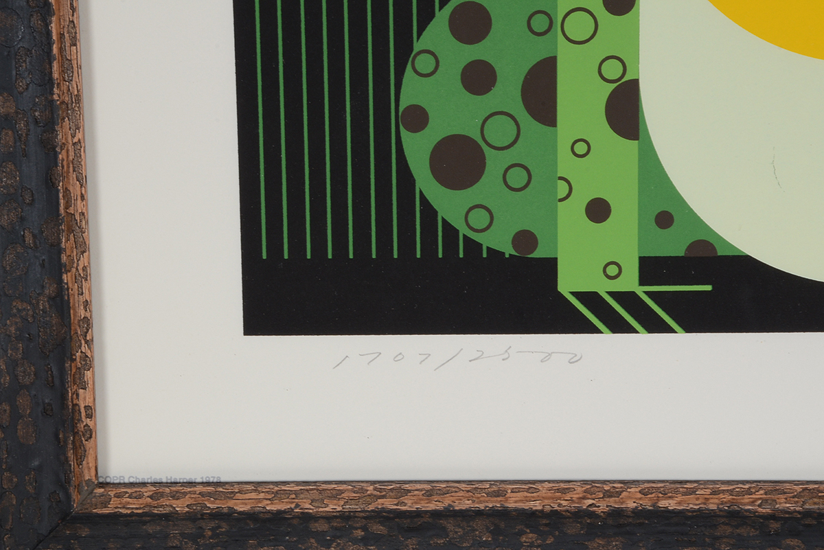 Charley Harper Signed Limited Edition Serigraph "Frog Eat Frog"