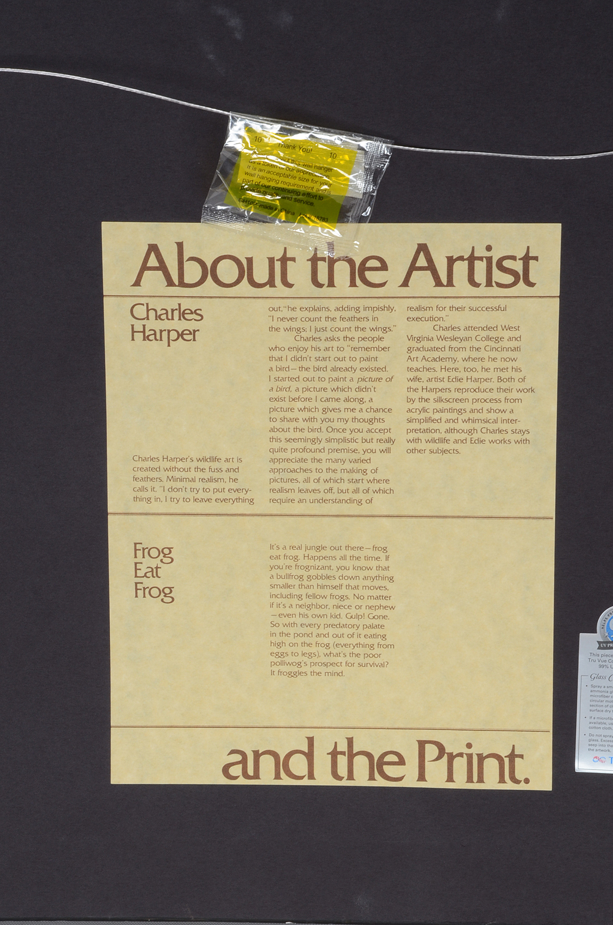 Charley Harper Signed Limited Edition Serigraph "Frog Eat Frog"