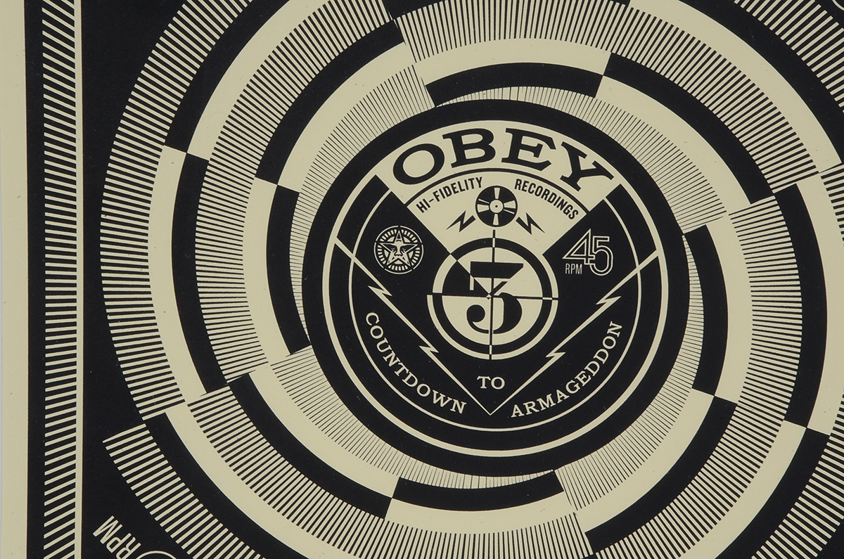 Shepard Fairey Signed Limited Edition Serigraph from "50 Shades of Black"