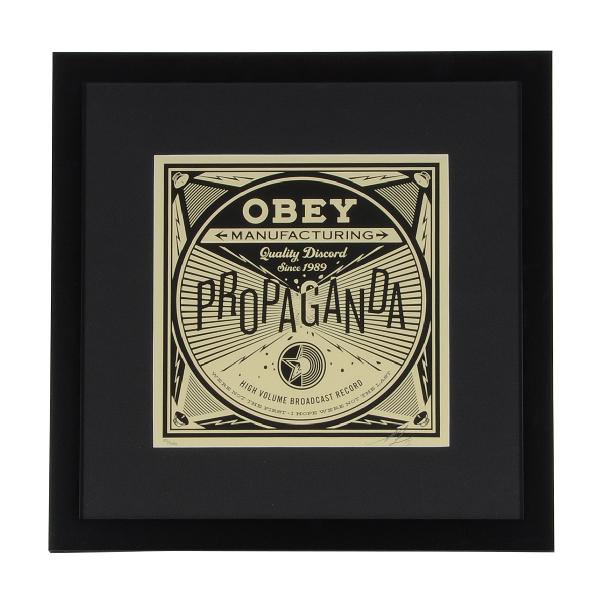 Shepard Fairey Signed Limited Edition Serigraph from "50 Shades of Black"