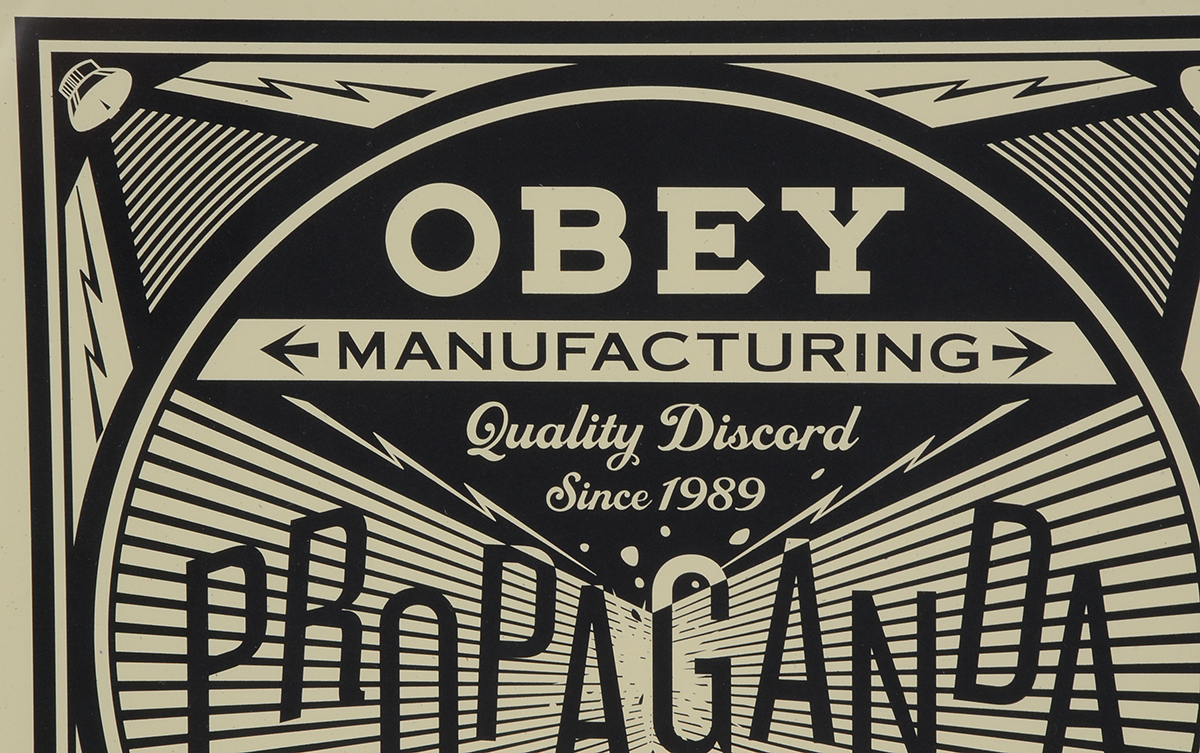 Shepard Fairey Signed Limited Edition Serigraph from "50 Shades of Black"