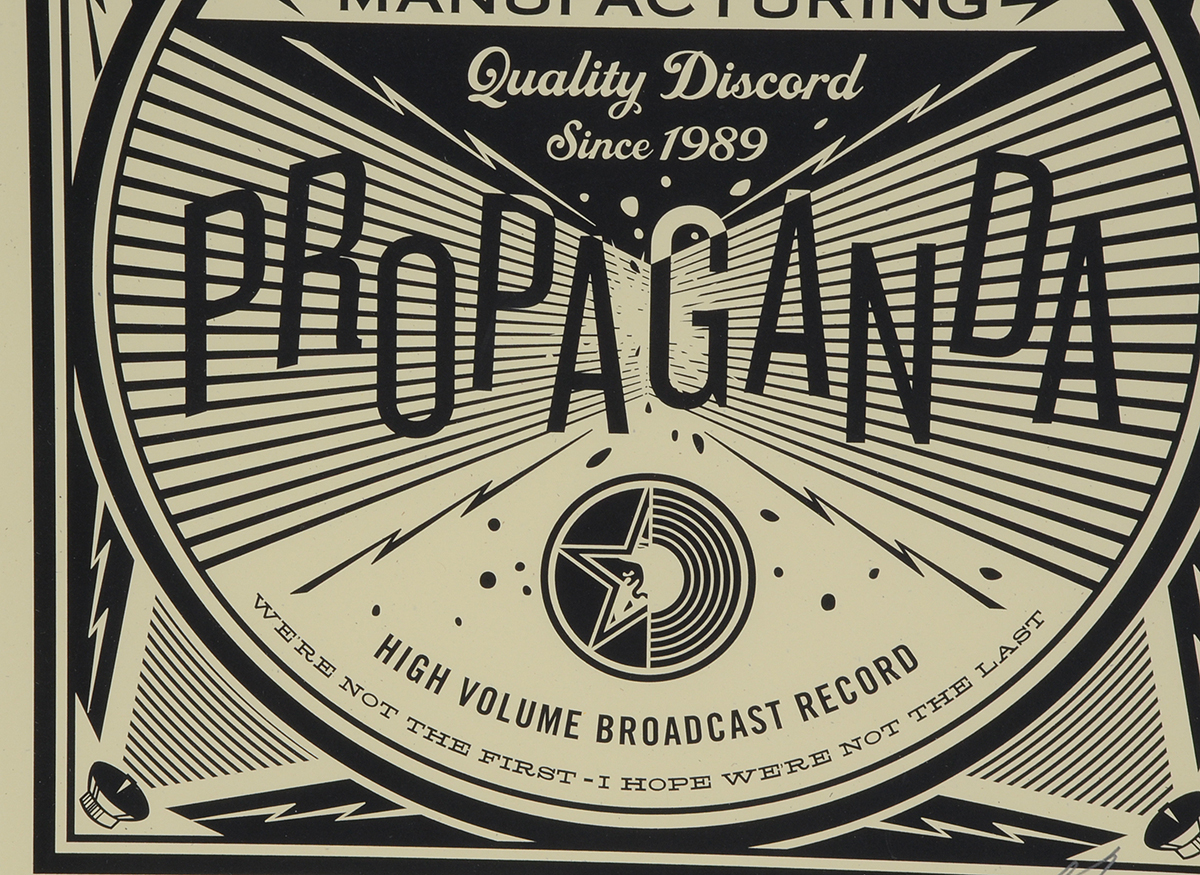 Shepard Fairey Signed Limited Edition Serigraph from "50 Shades of Black"