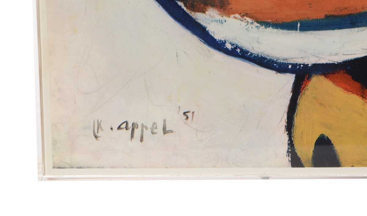 Offset Lithographic Reproduction after Karel Christiaan Appel 1951 Painting "Ontmoeting (Encounter)"