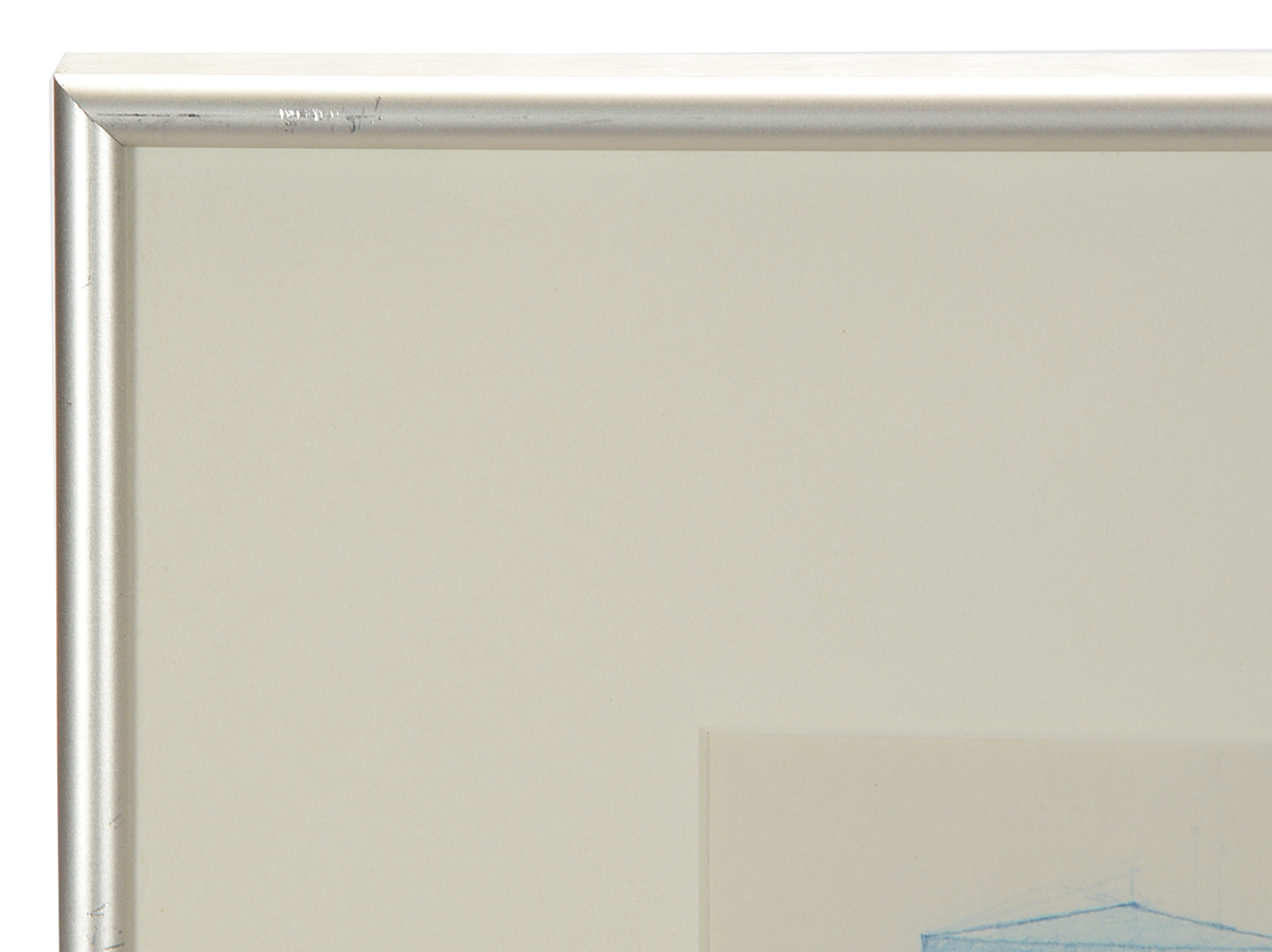 Two Derrick Woodham Original 1984 Colored Pencil Sculpture Studies "Blue II" & "Green II"