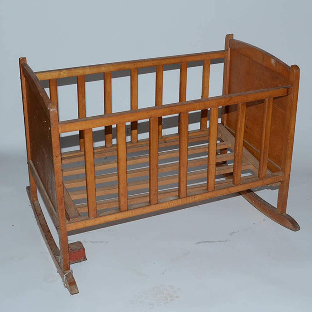 Vintage Wooden Doll Crib