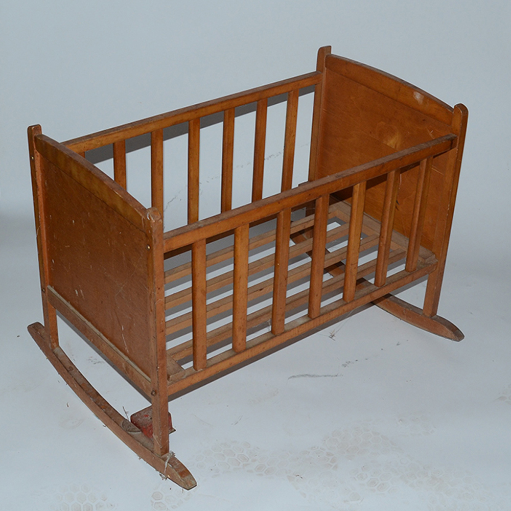 Vintage Wooden Doll Crib