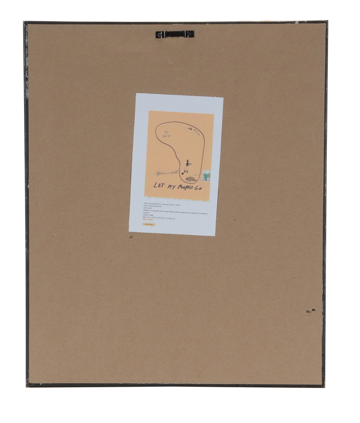 Muhammad Ali Limited Edition 1979 Lithograph "Let My People Go" with United Nations Stamp