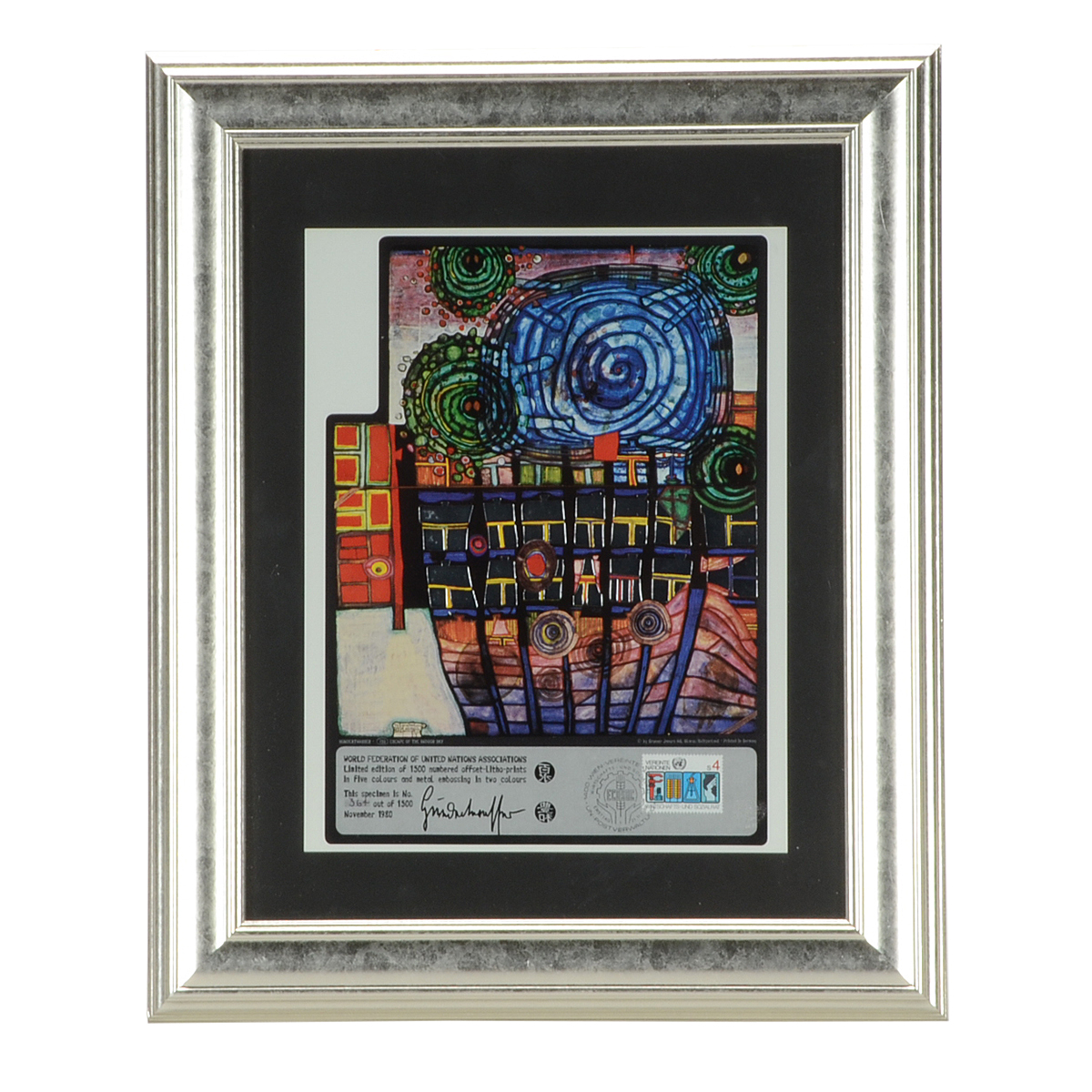 Friedensreich Hundertwasser 1980 Offset Lithograph "Escape of the Indoor Sky"