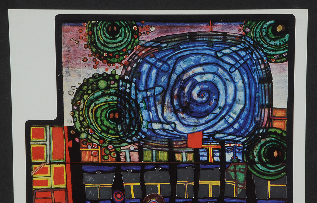 Friedensreich Hundertwasser 1980 Offset Lithograph "Escape of the Indoor Sky"