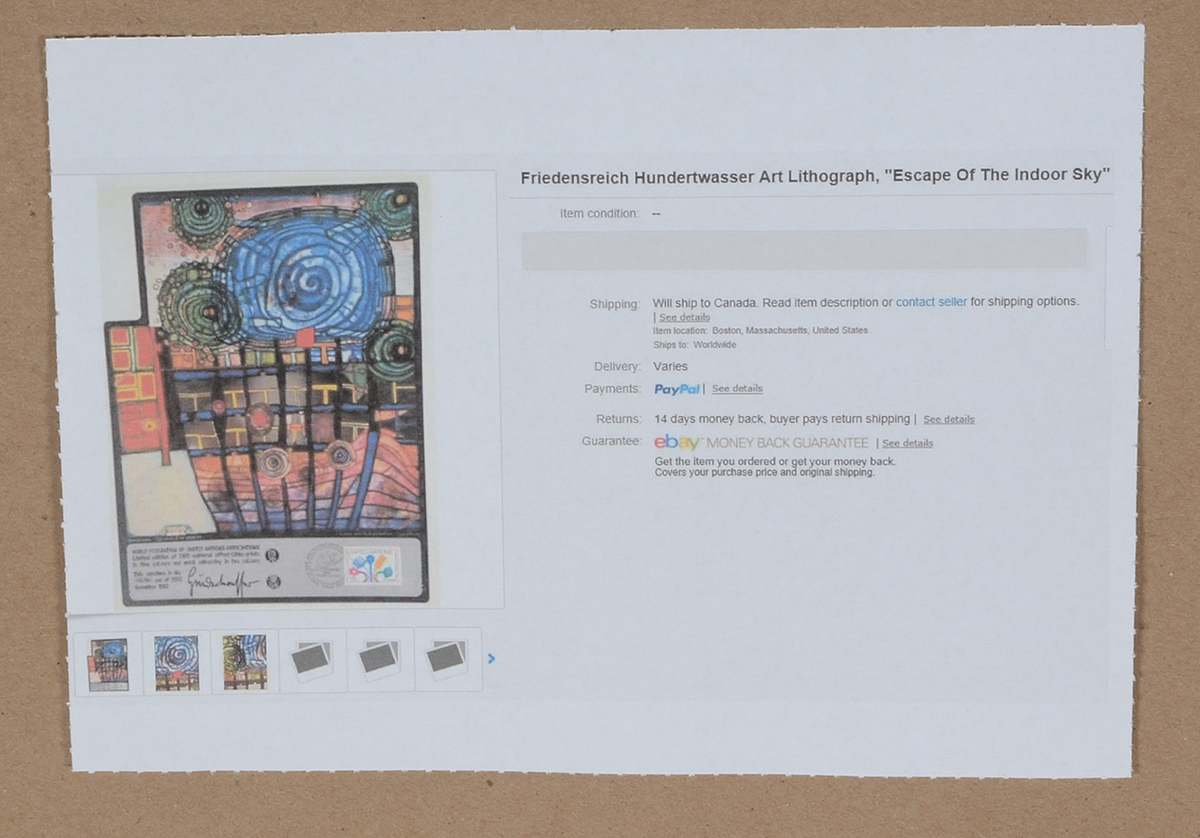 Friedensreich Hundertwasser 1980 Offset Lithograph "Escape of the Indoor Sky"