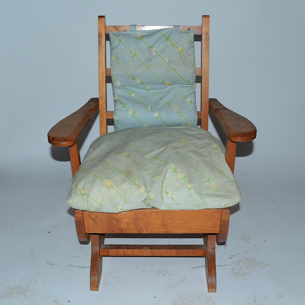 Vintage Child's Stationary Ladderback Rocker