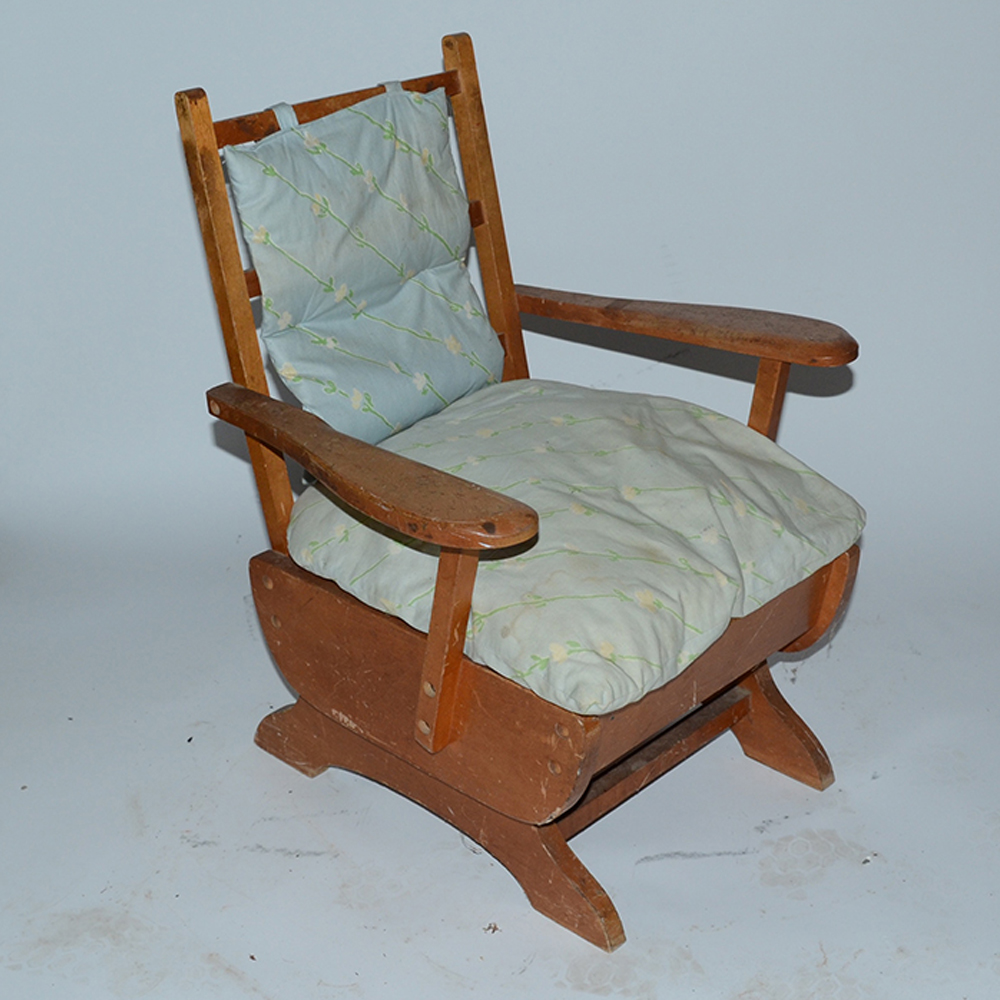 Vintage Child's Stationary Ladderback Rocker