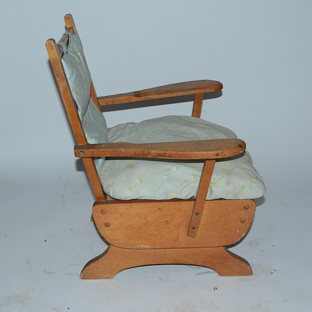 Vintage Child's Stationary Ladderback Rocker