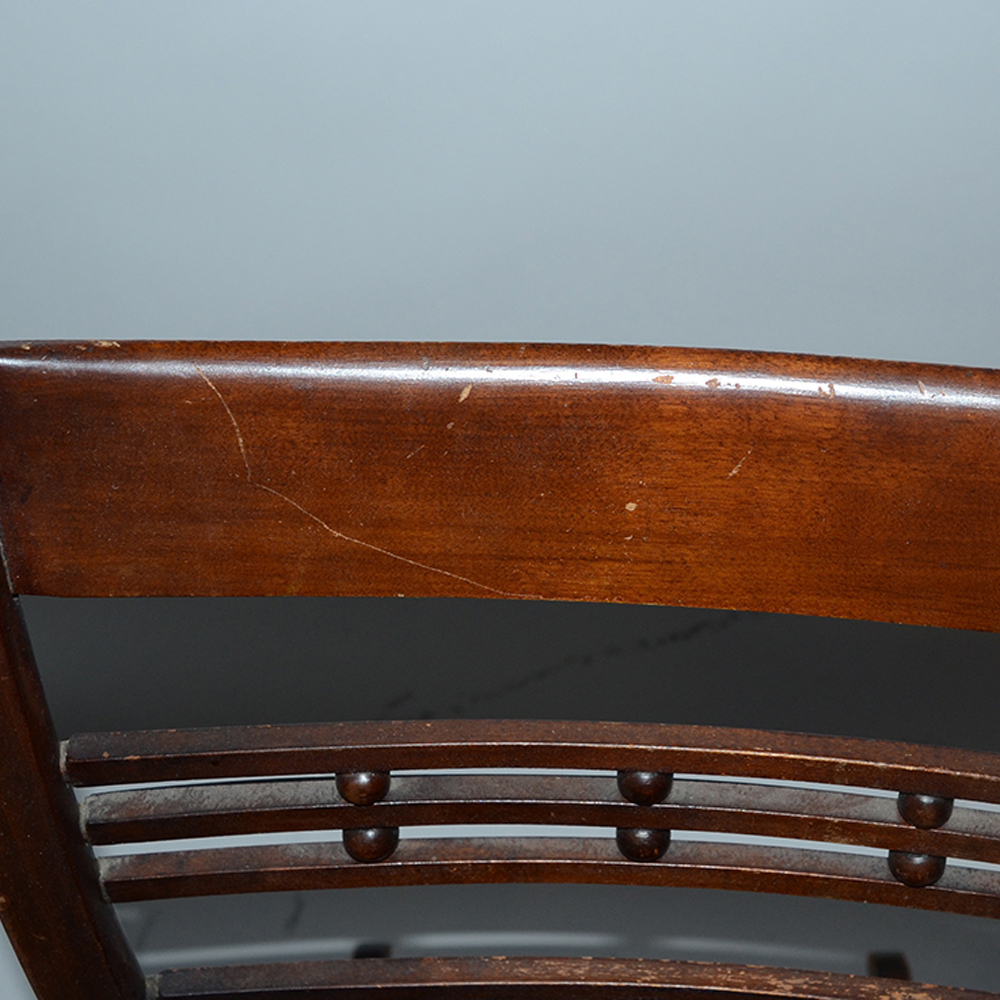 Antique "Cheesebox" Rush Seat Chairs Including Rocker