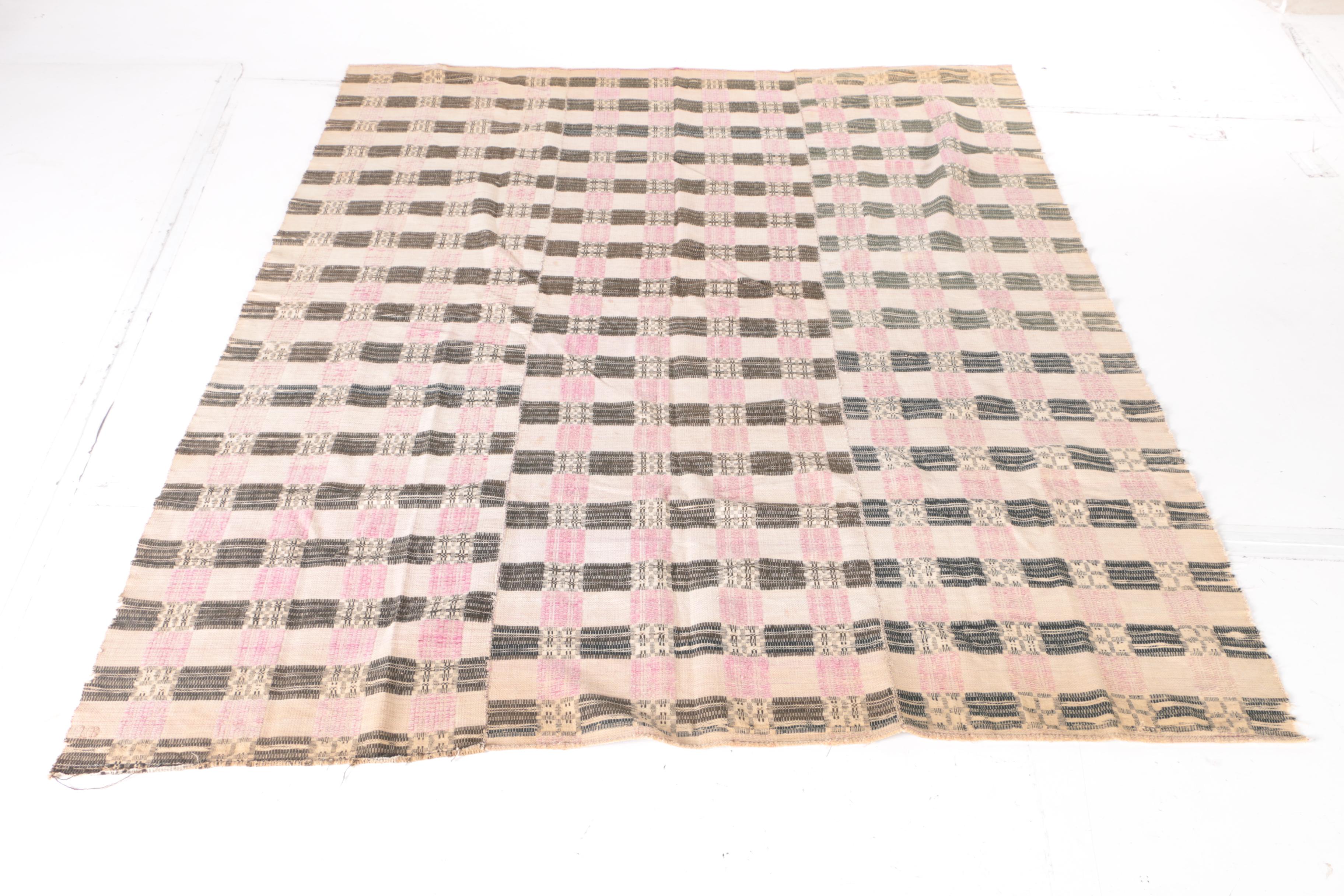 Circa 1890s Handwoven Jacquard Coverlets