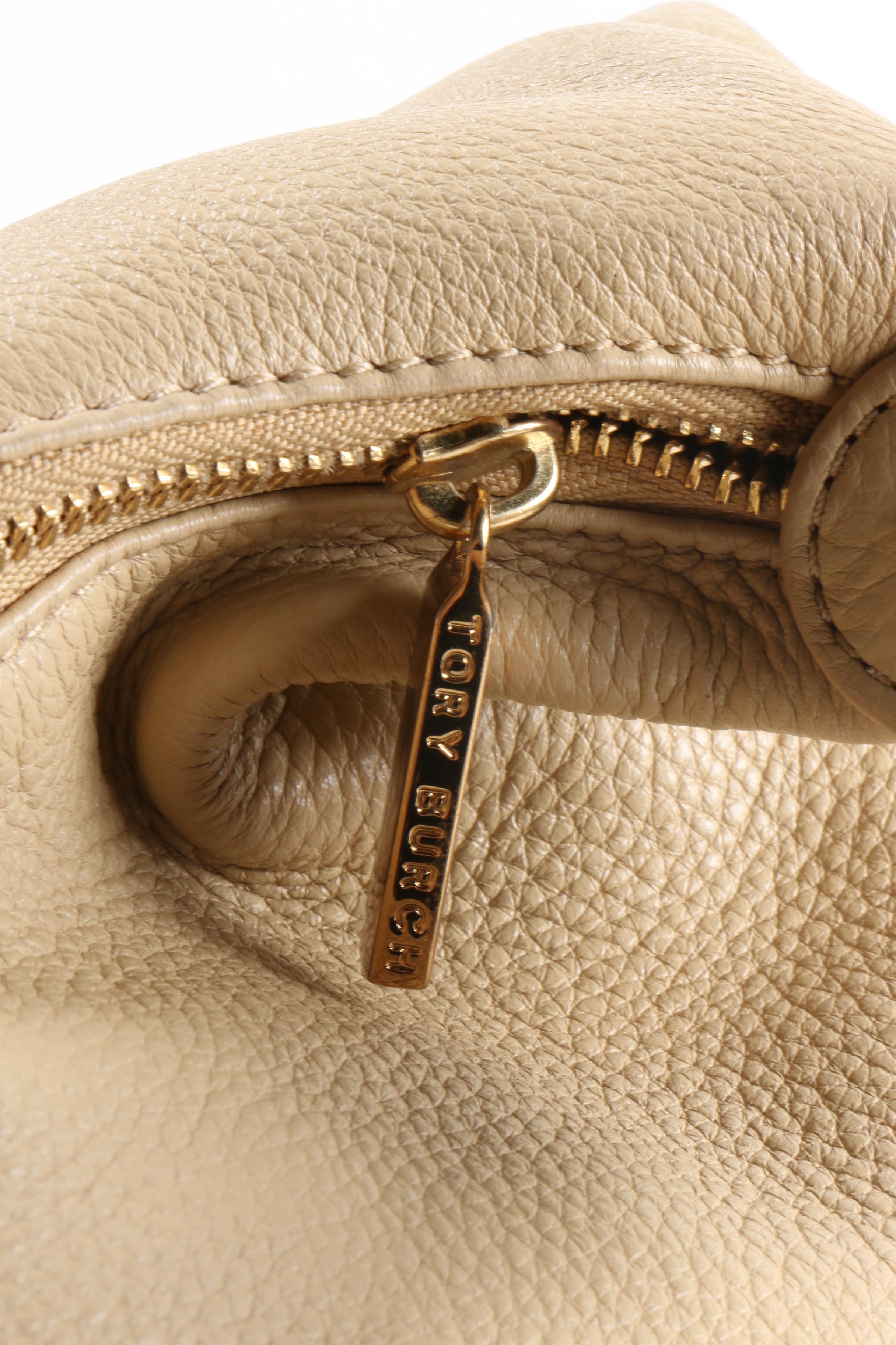 Beige Tory Burch Hobo Bag