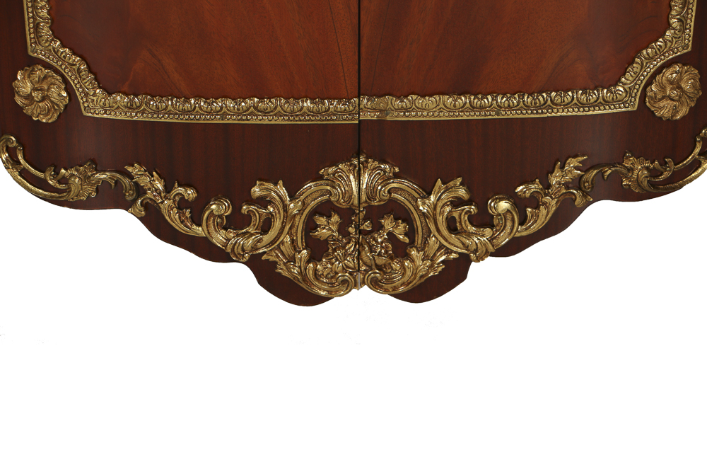 20th-Century French Style Mahogany Veneered Marble Top Sideboard