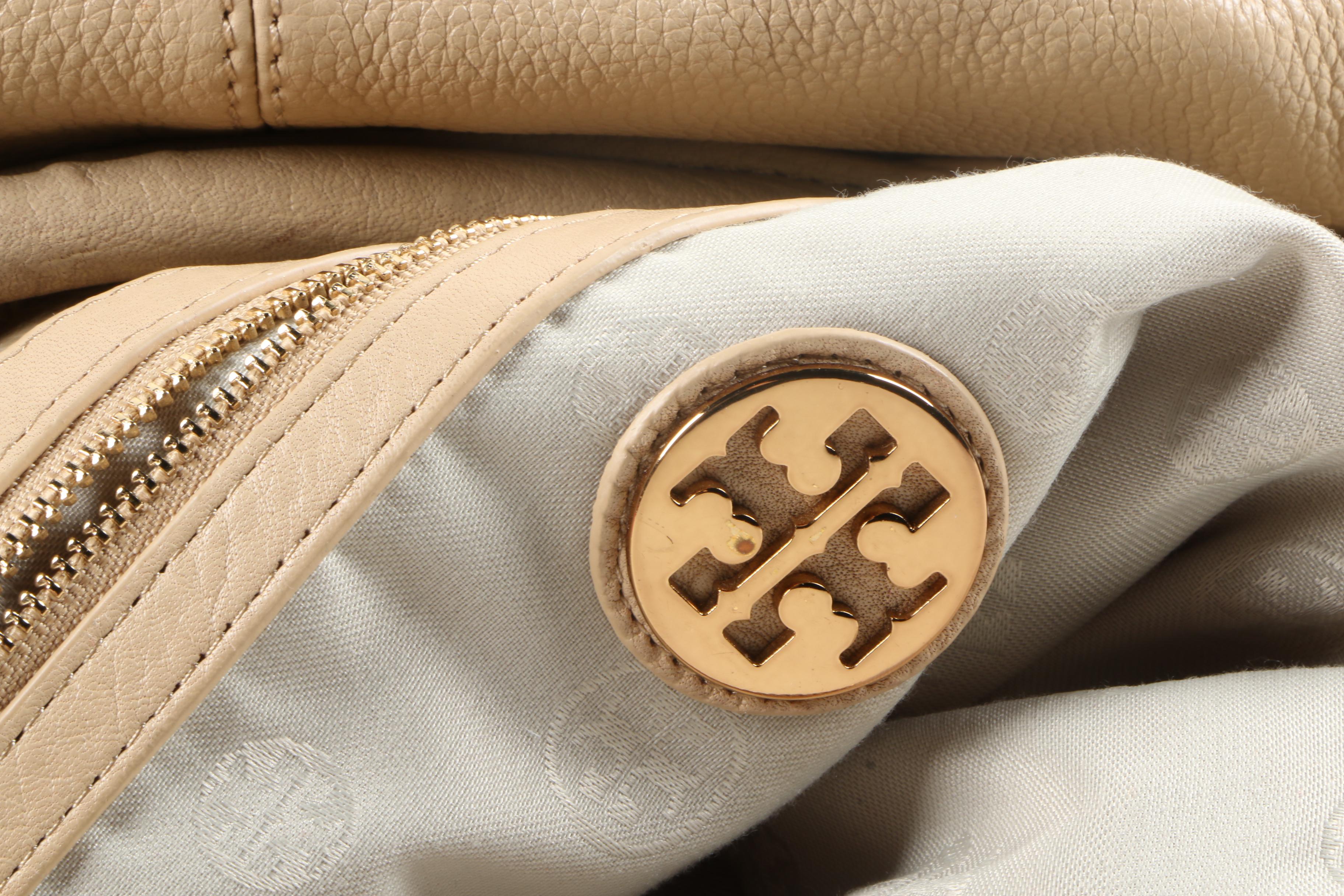 Beige Tory Burch Hobo Bag