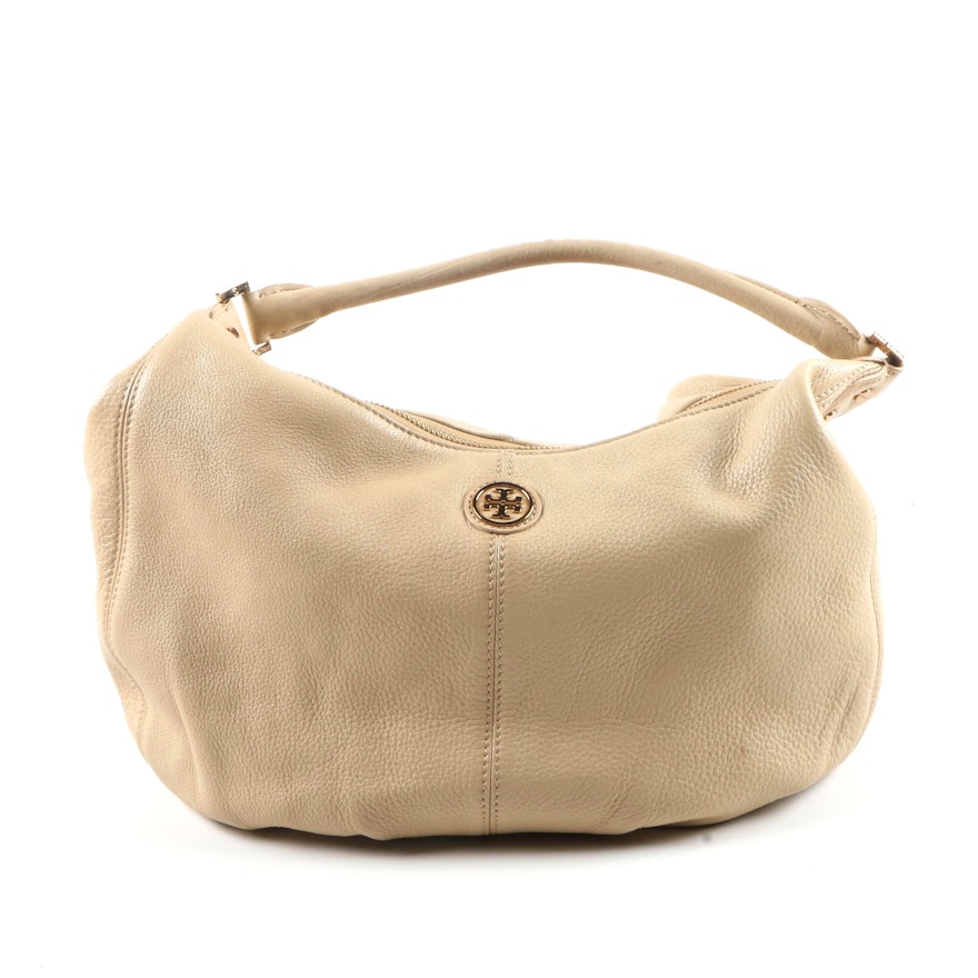 Beige Tory Burch Hobo Bag