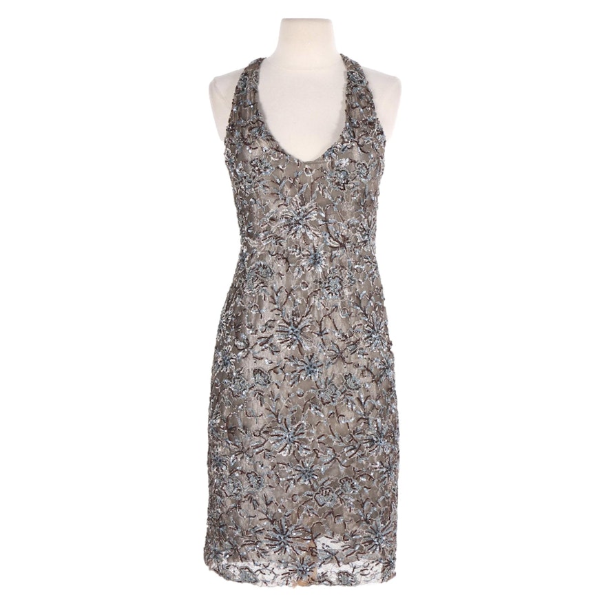 Yigal Azrouel Couture Sequined Cocktail Dress