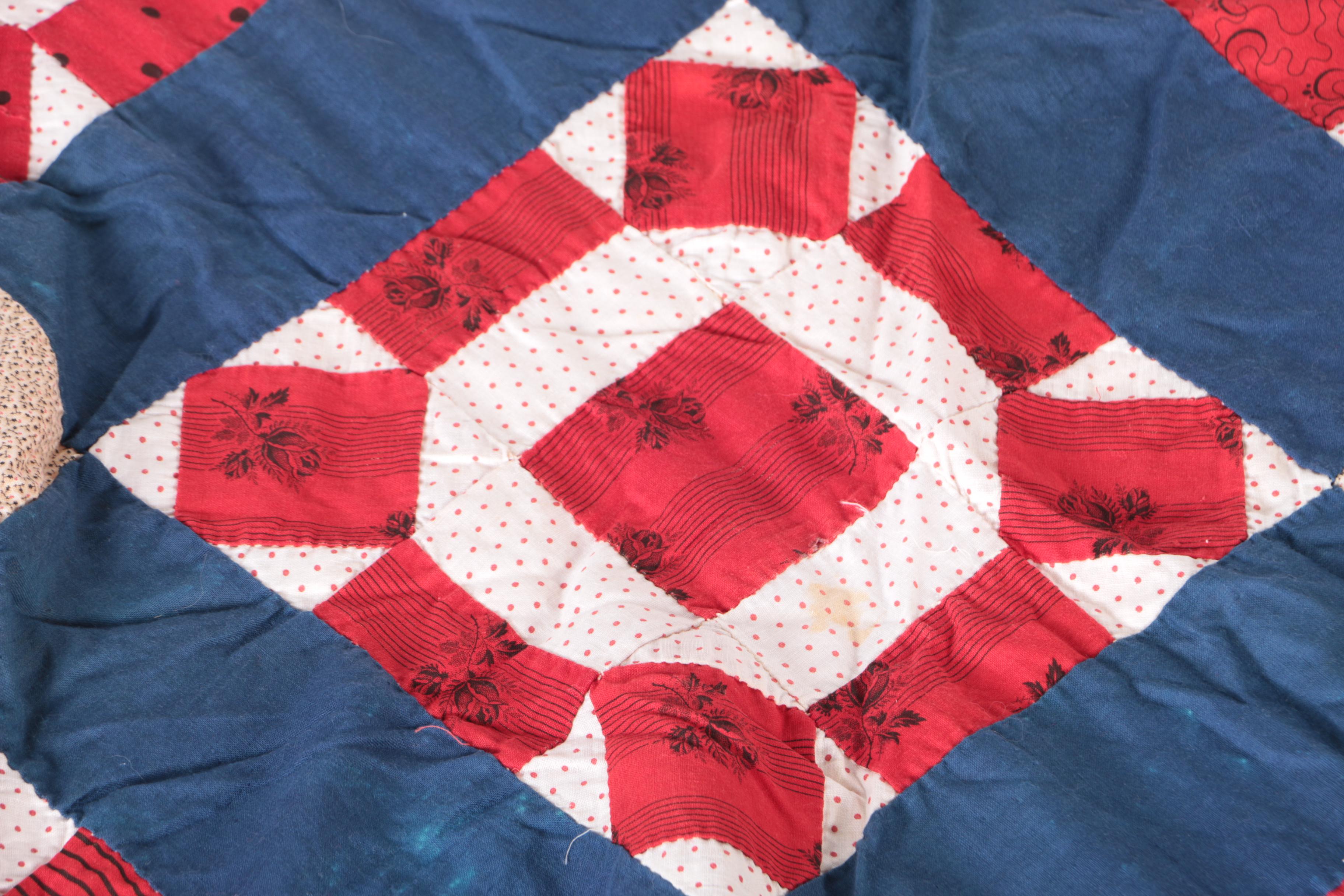 Antique "Rolling Stone" Mosaic Quilt