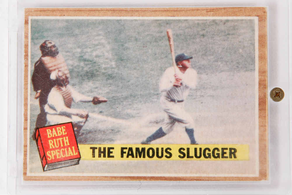 Three Babe Ruth Topps Baseball Cards