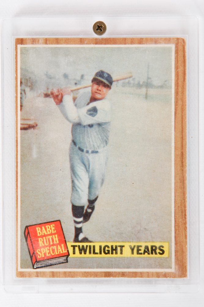 Three Babe Ruth Topps Baseball Cards