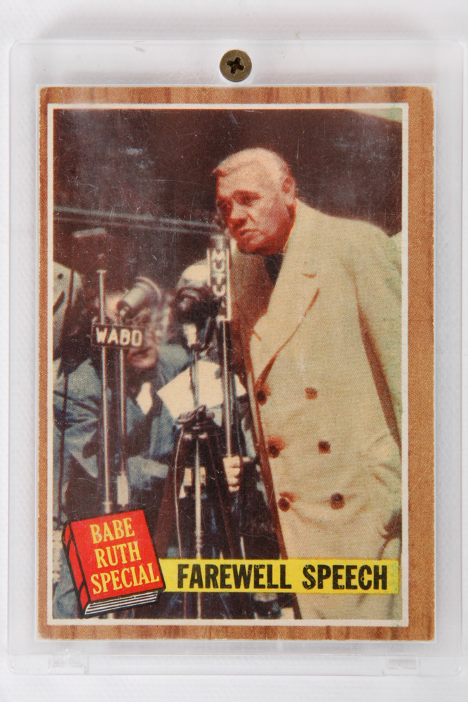 Three Babe Ruth Topps Baseball Cards