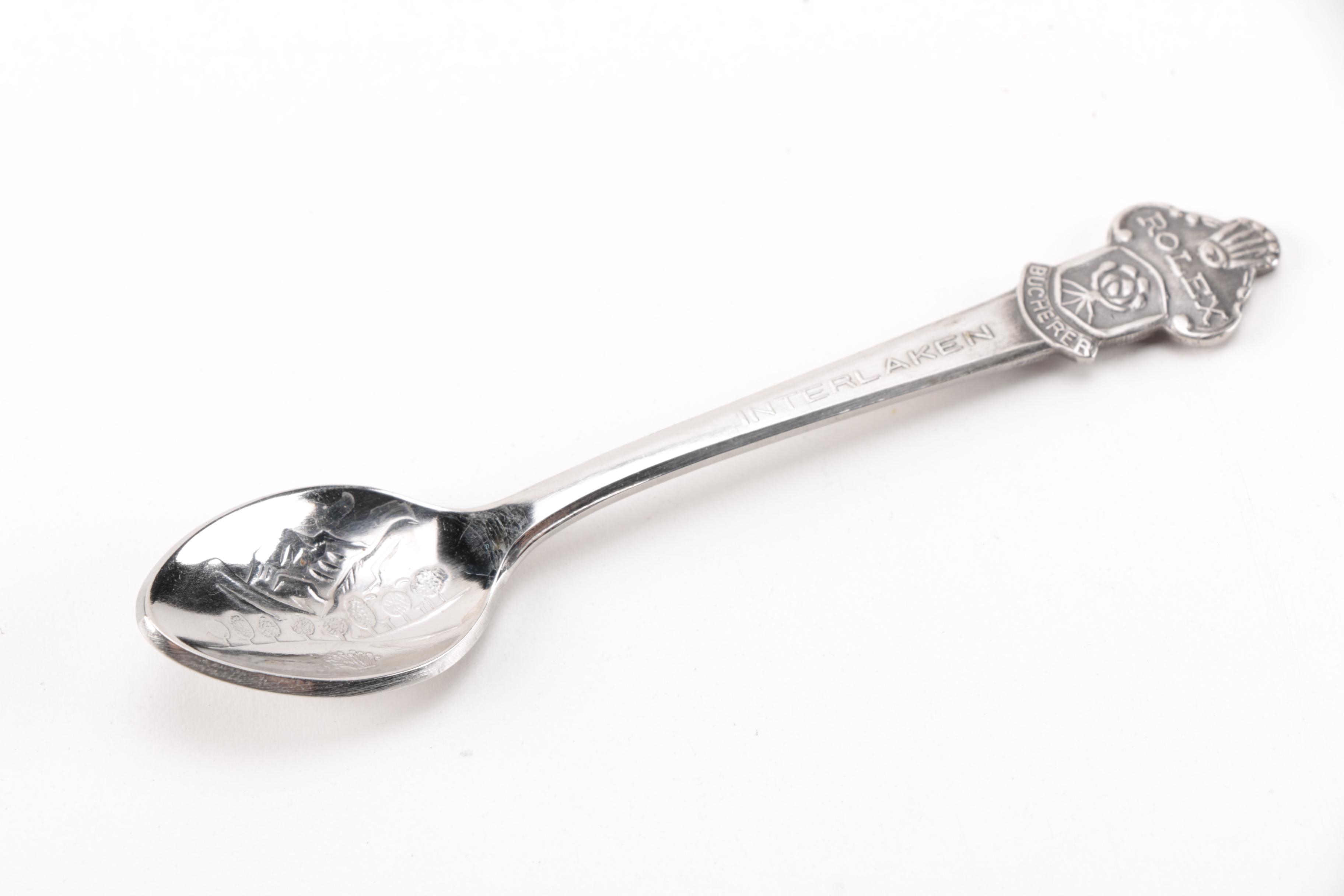 Bucherer of Switzerland Rolex Stainless Collector Spoons