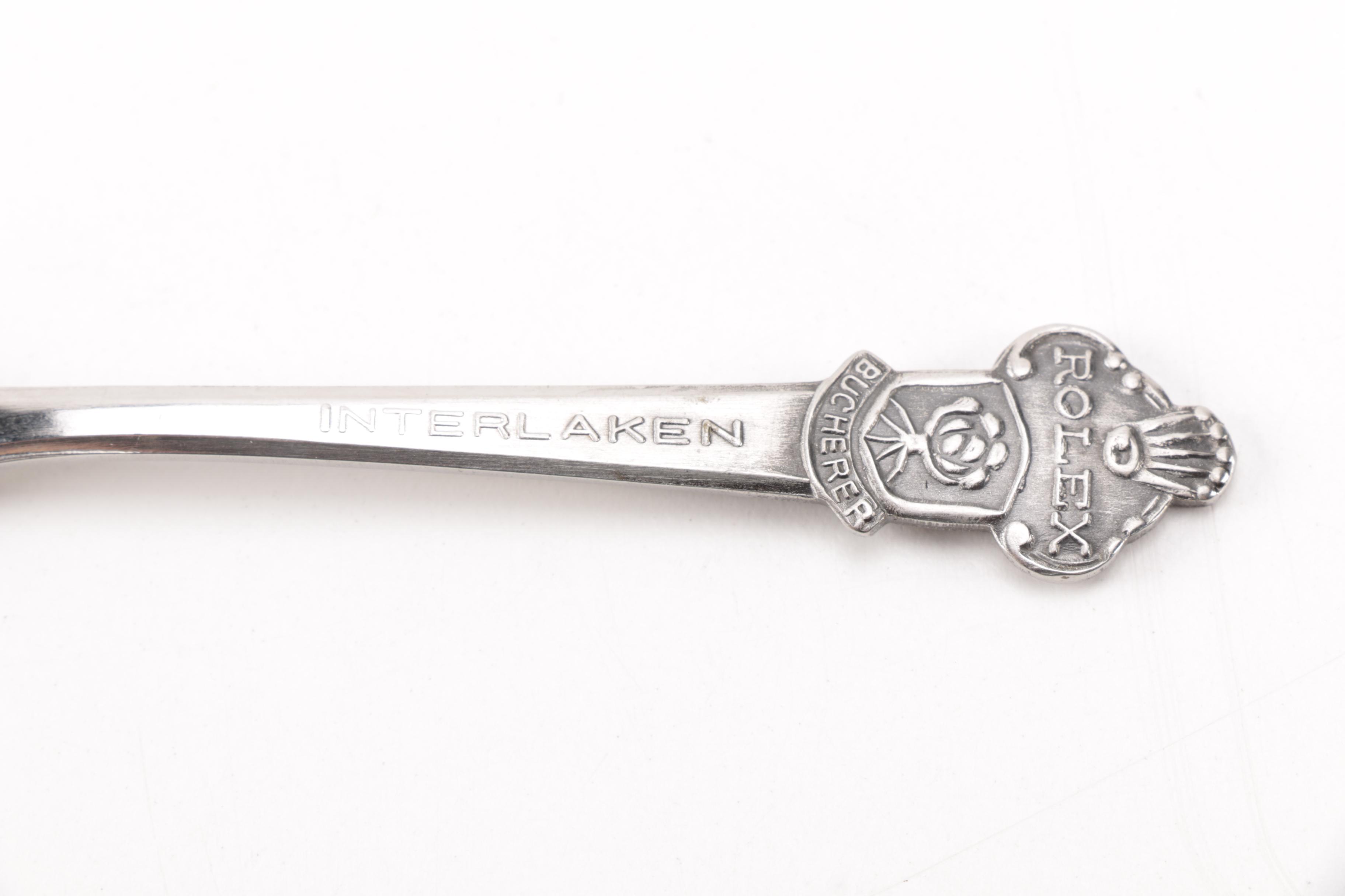 Bucherer of Switzerland Rolex Stainless Collector Spoons