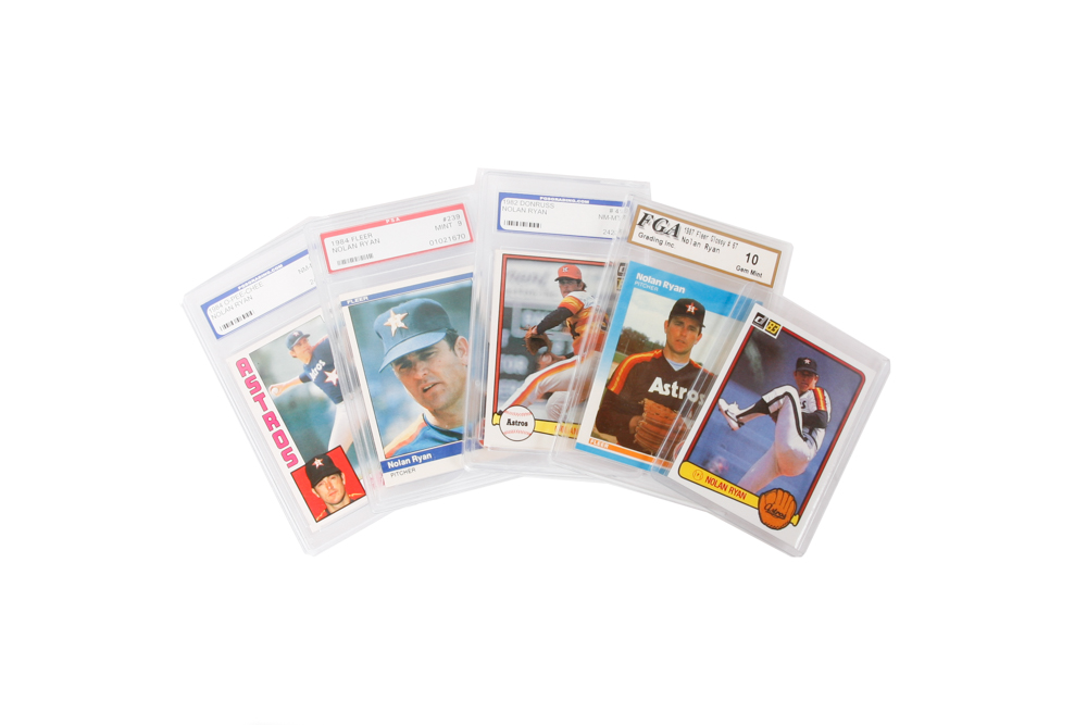 Collection of Mint to Near Mint Nolan Ryan Baseball Cards