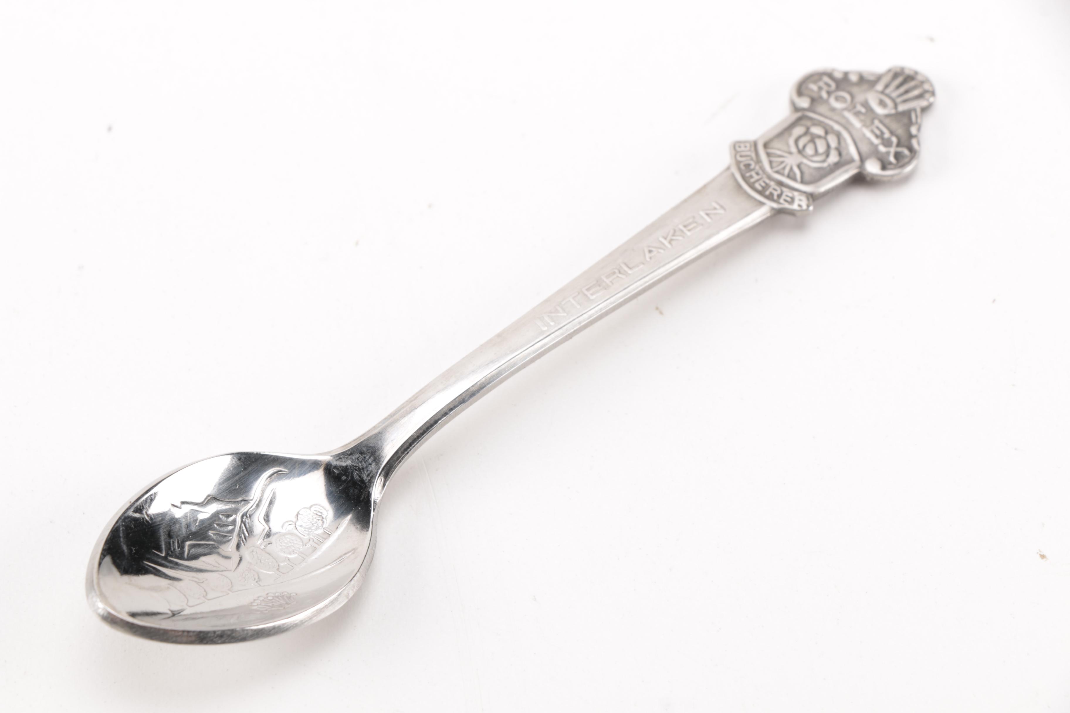 Bucherer of Switzerland Rolex Stainless Collector Spoons