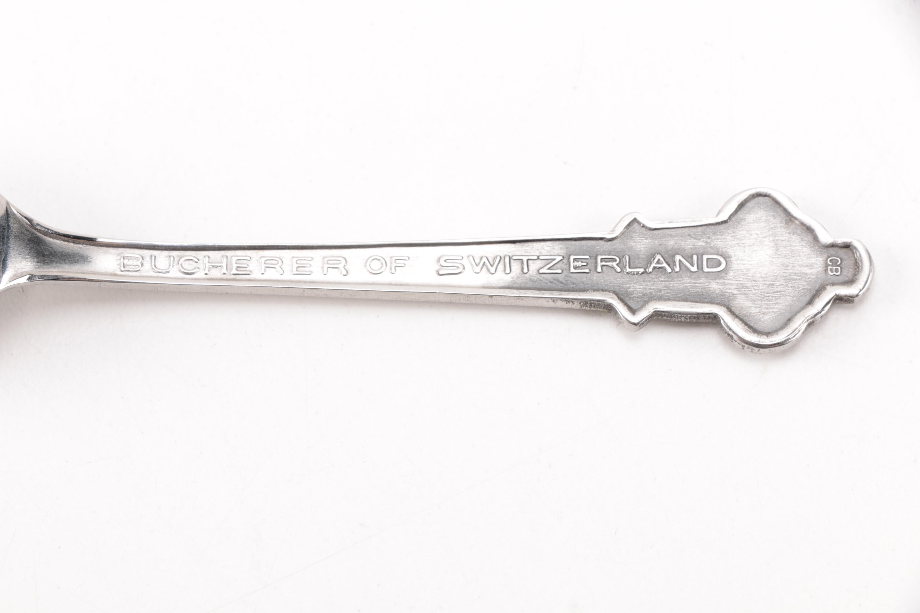 Bucherer of Switzerland Rolex Stainless Collector Spoons