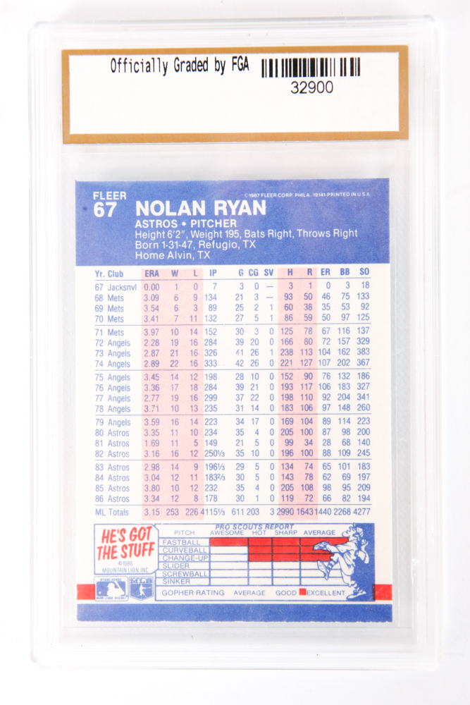 Collection of Mint to Near Mint Nolan Ryan Baseball Cards