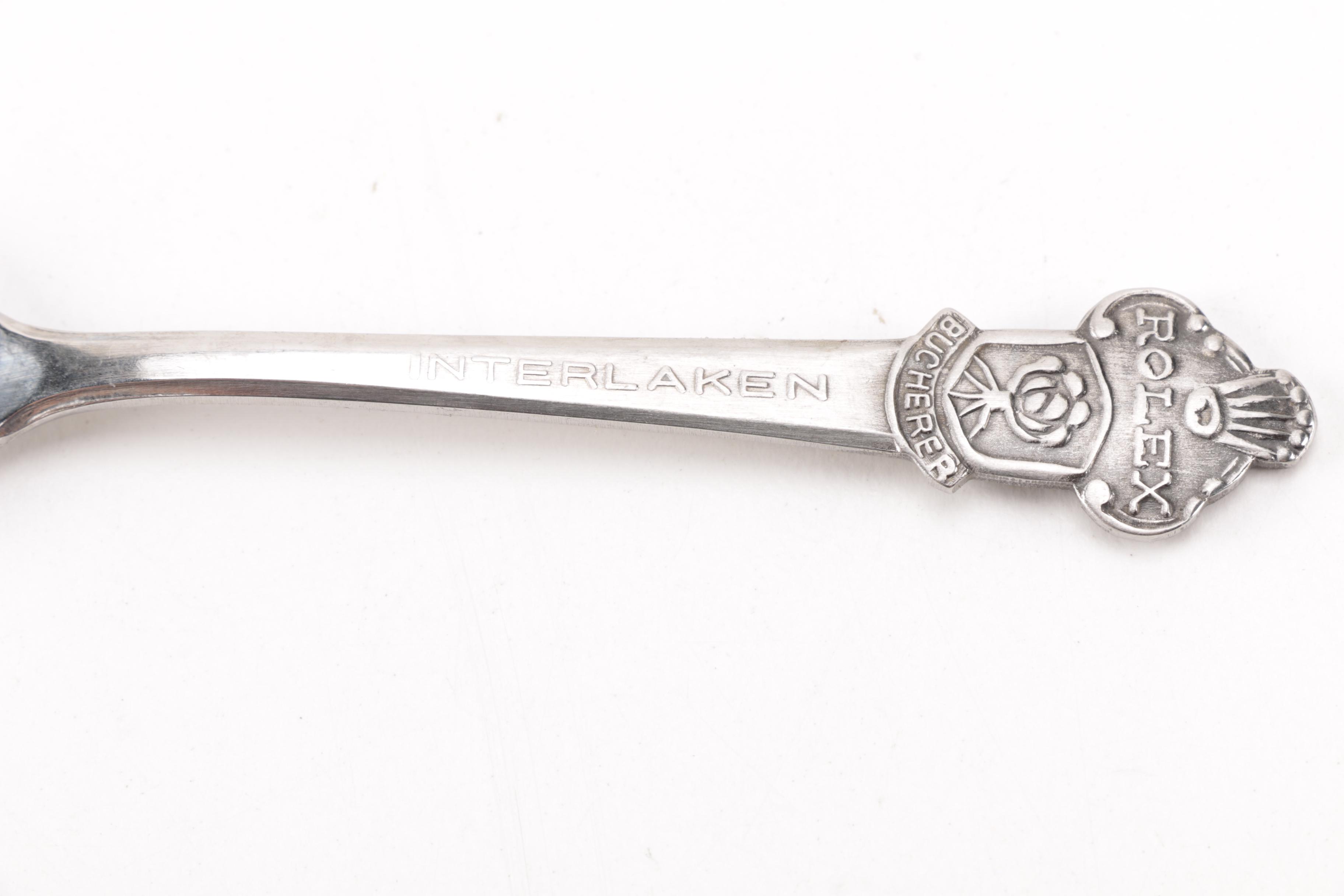 Bucherer of Switzerland Rolex Stainless Collector Spoons